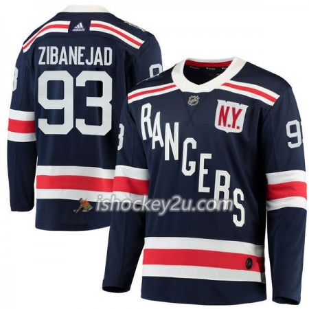 Mænd NHL New York Rangers Trøje Mika Zibanejad 93 2018 Winter Classic Adidas mørkeblå Authentic